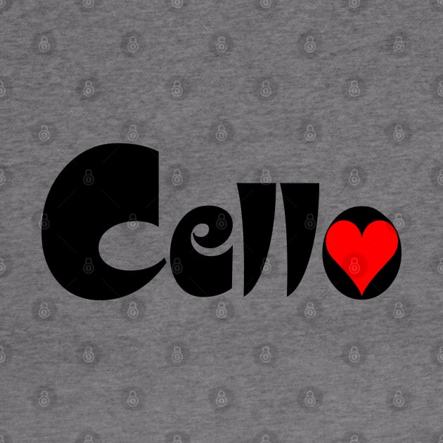 Cello Heart Text by Barthol Graphics